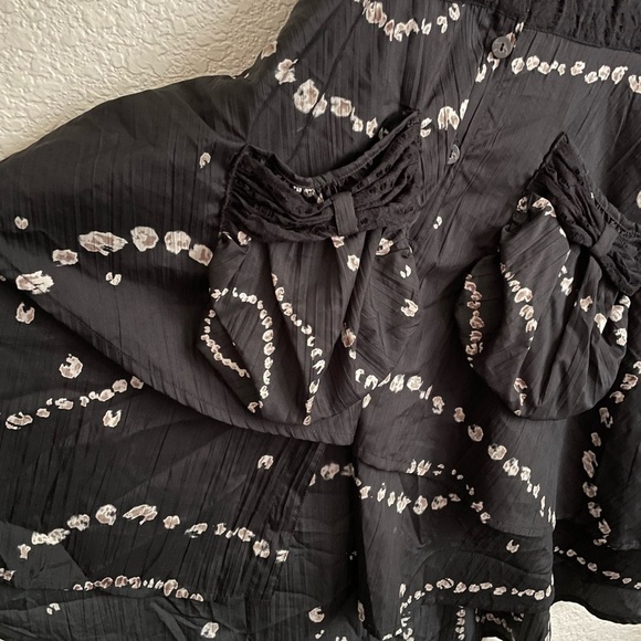 Tara Vao Tiered Sleeveless Dress M Black - Picture 6 of 10